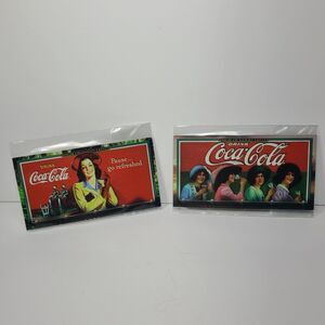 2 Vintage1996 Coca-Cola Sign Of Good Taste Advertising Slogan Tall Boy # 42 43